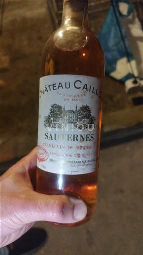 Bordeaux Sauternes Grand Cru Château Caillou 1989