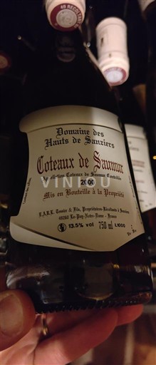 Loiredalen Coteaux-de-Saumur Domaine S Hauts de Sanziers 2000