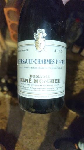 Borgoña Meursault Premier Cru Domaine René Monnier 2002