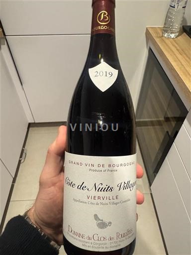 Burgundija Côte de Nuits Villages Domaine Clos des Poulettes Vierville 2019