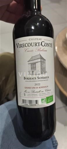 Bordeaux Bordeaux Supérieur Château Virecourt-Conté Batisan 2022