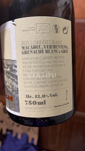 Languedoc Corbières Florlan & Coates 2021