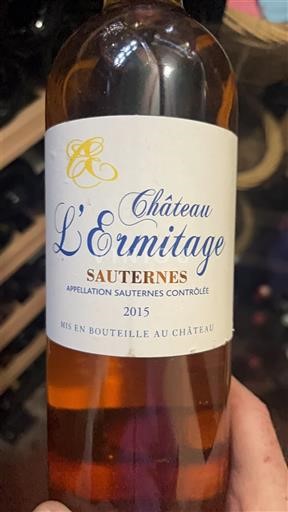 Burdeos Sauternes Château L'Ermitage 2015