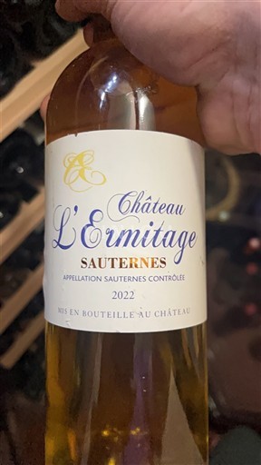 Burdeos Sauternes Château L'Ermitage 2022