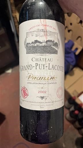 Bordeaux Pauillac Grand Cru Grand-Puy-Lacoste 2002