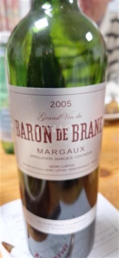 Vina Rouge sec Baron de Brane 2005 Francija Bordeaux Margaux AOC