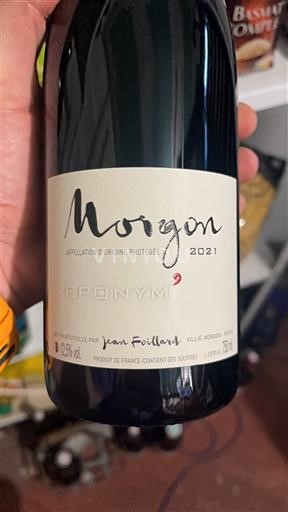 Beaujolais Morgon Jean Foillard Eponym 2021