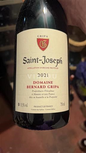 Rhônevallei Saint-Joseph Domaine Bernard Gripa 2021