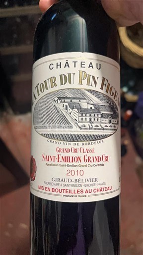 Burdeos Saint-Émilion Gran Cru Grand Cru Classé Château La Tour du Pin Figeac 2010