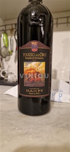 Viinit Rouge sec Poggio all'Oro Castello Banfi 2012 Italia Toscana Brunello di Montalcino. DOC