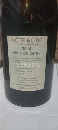 Rhône-dalen Côte-rôtie Rémi Niero Vires de Serine 2014