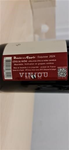 Vini Rouge sec Esquisse Domaine La Chapelle 2024 Francia Valle del Rodano Côtes-du-Rhône AOC