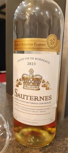 Bordeaux Sauternes La Cave d'Augustin Florent 2023