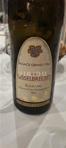 Alsace Không được chỉ định Grand Cru Château Willy Gisselbrecht Grand Cru Frankstein 2022