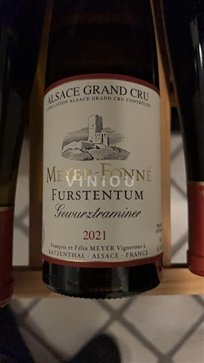 Viner Blanc sec Furstentum Gewurztraminer Meyer-Fonné 2021 Frankrike Alsace Gewurztraminer AOC Grand Cru