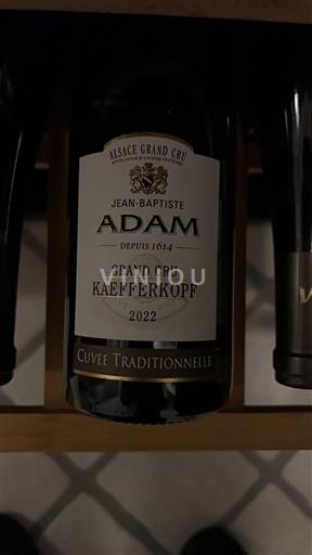 Wijnen Blanc sec Cuvée Traditionnelle Jean-Baptiste Adam 2022 Frankrijk Elzas Alsace Grand Cru AOC Grand Cru