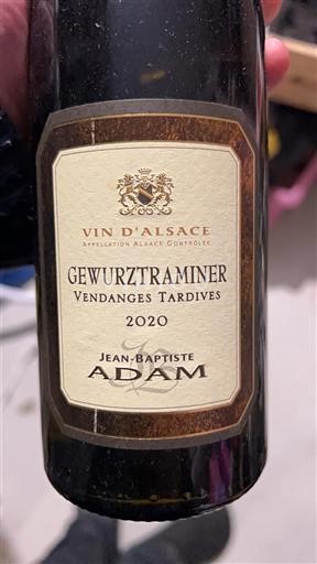 Alsace Vendanges Tardives Jean-Baptiste Adam Vendanges Tardives 2020