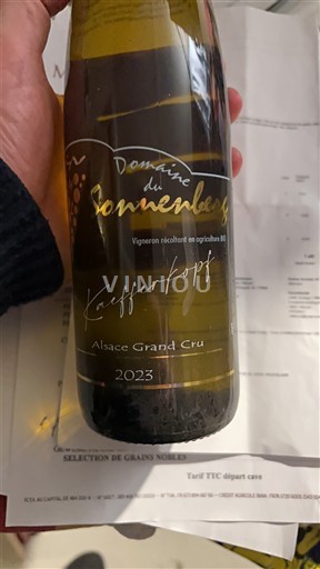 Vinos Blanc sec Kaeferkopf Domaine Sonnenberg 2023 Francia Alsacia Alsacia Gran Cru AOC Grand Cru