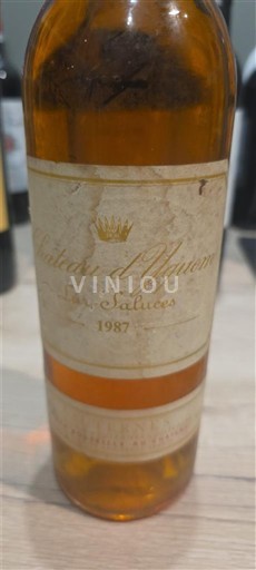 Bordeaux Sauternes Premier Cru Supérieur Château Yquem 1987