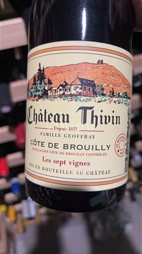 Божоље Кот-де-Бруји Château Thivin Les sept vignes 2021