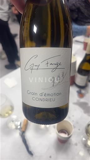 Rượu vang Blanc sec Grain d'émotion Guy Farge Non millésimé Pháp Thung lũng Rhône Condrieu AOC