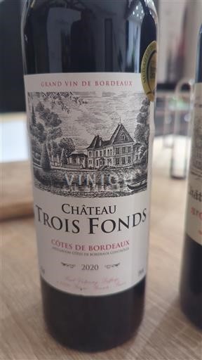Bordeaux Côtes de Bordeaux Château Trois Fonds 2020