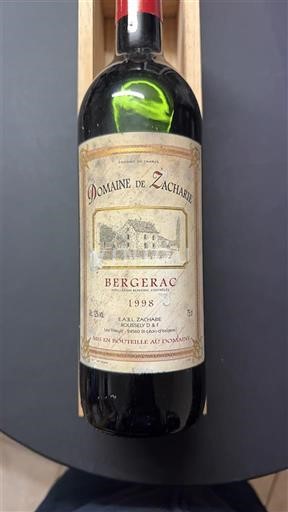 Sydväst Bergerac Domaine Zacharie 1998