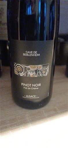 Alsacia Pinot noir Cave de Beblenheim Fût de Chêne 2022