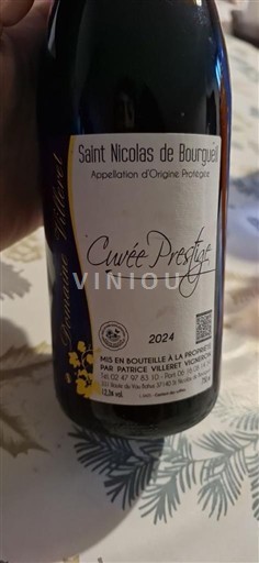 Loiredalen Saint-Nicolas-De-Bourgueil Domaine Villeret Prestige 2024