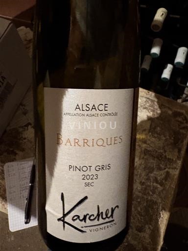 Elzas Pinot grigio Karcher Barriques 2023