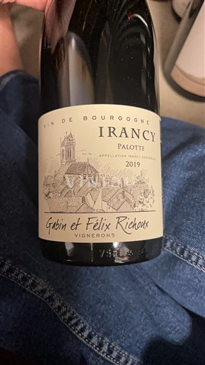 Borgonha Irancy Gabin et Félix Richoux Palotte 2019