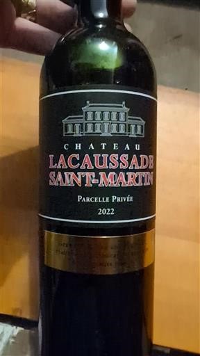 Burdeos Blaye-Côtes de Burdeos Château Lacaussade Saint-Martin Parcelle Privée 2022