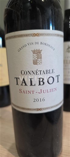 Bordeaux Saint-Julien Château Talbot Connétable 2016