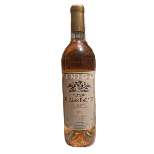Bordeaux Sauternes Château Sigalas Rabaud 2002