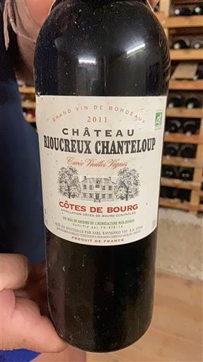 Bordeaux Côtes-de-bourg Château Rioucreux Chanteloup Vieilles Vignes 2011