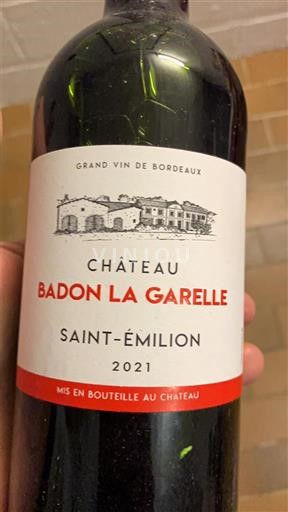 Bordeaux Saint-Émilion Château Badon La Garele 2021