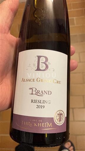 Vin Blanc sec Brand Cave de Turckheim 2019 France Alsace AOC Grand Cru