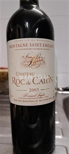 Bordeaux Montagne-Saint-Émilion Château Roc de Calon 2003