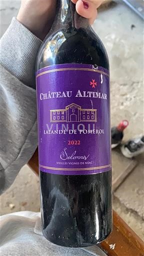 Bordéus Lalande-de-Pomerol Château Altimar Solemnis 2022