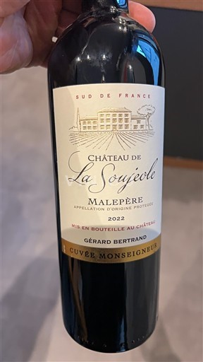 Languedoc Malepère Château La Soujeole Monseigneur 2022
