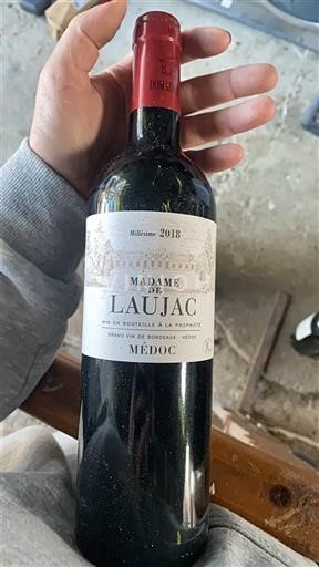 Wines Rouge sec Madame de Laujac Château Laujac 2018 France Bordeaux Médoc AOC