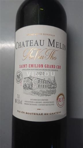 Bordeaux Saint-Émilion Grand Cru Grand Cru Château Melin ReVinTho 2020