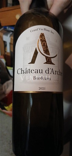 Vinos Blanc sec Château Arche 2021 Francia Burdeos Bordeaux AOC