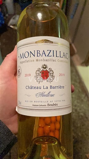 Lounais-Ranska Monbazillac Château La Barrière 2019