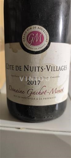 Burgundija Côte de Nuits Villages Domaine Gachot-Monot 2017