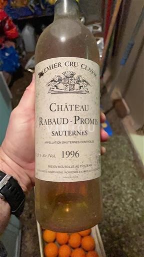Bordeaux Sauternes Premier Cru Château Rabaud-Promis 1996