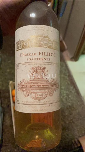 Bordeaux Sauternes Château Filhot 2000