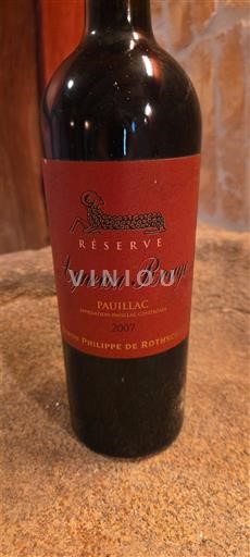 Burdeos Pauillac Baron Philippe de Rothschild Réserve Lygneau Rouge 2007