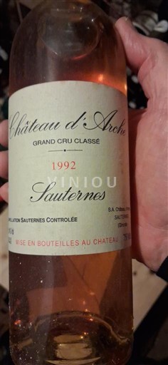 Bordeaux Sauternes Grand Cru Château Arche 1992