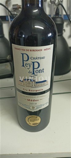 Bordeaux Médoc Cru Bourgeois Château Pey de Pont 2018